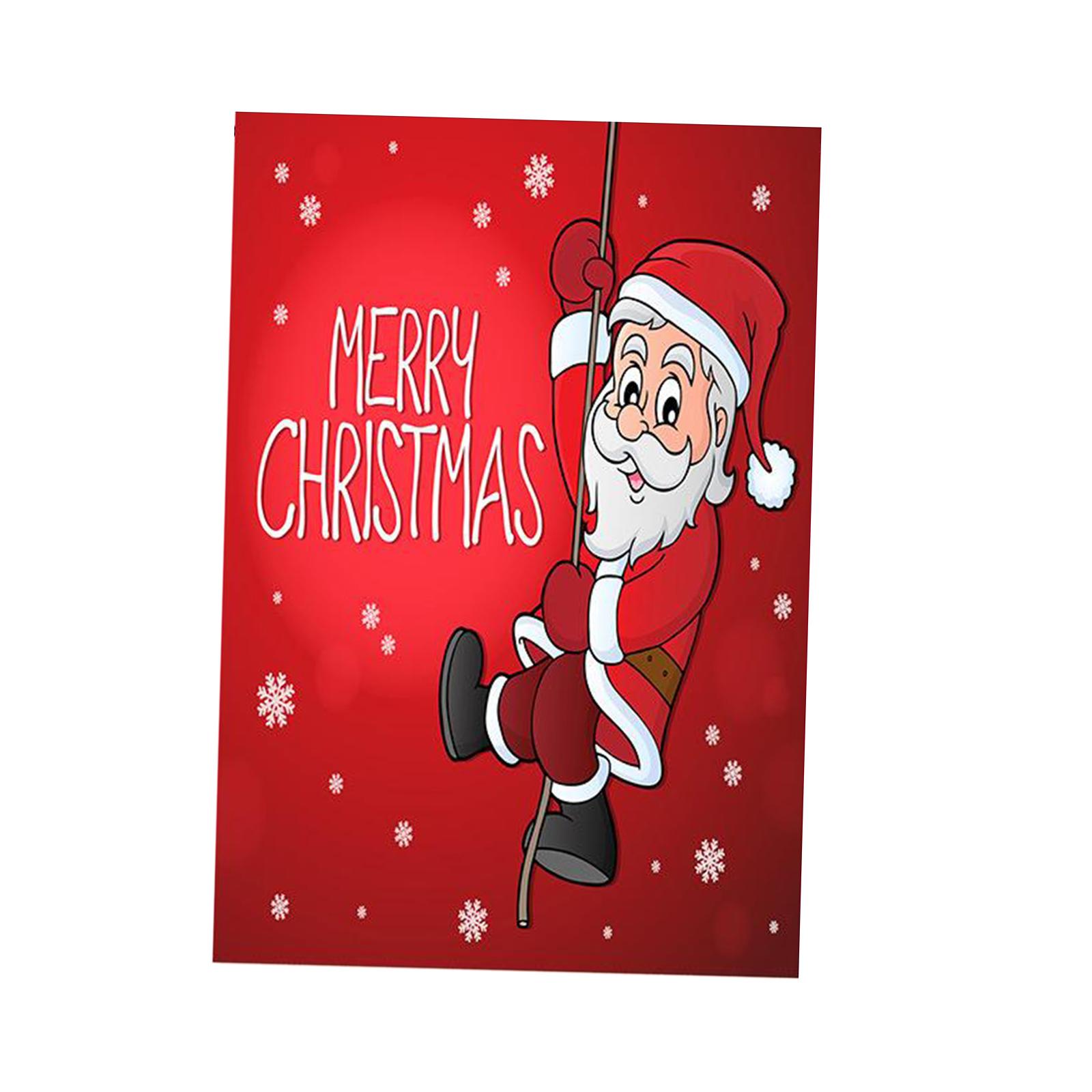 Outside Garden Yard Lawn Banner Flag Christmas Santa Flag