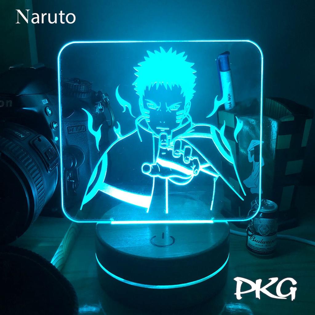 Đèn Ngủ Led 3D NARUTO nhân vật Anime phát sáng 16 màu cảm ứng có điều khiển từ xa