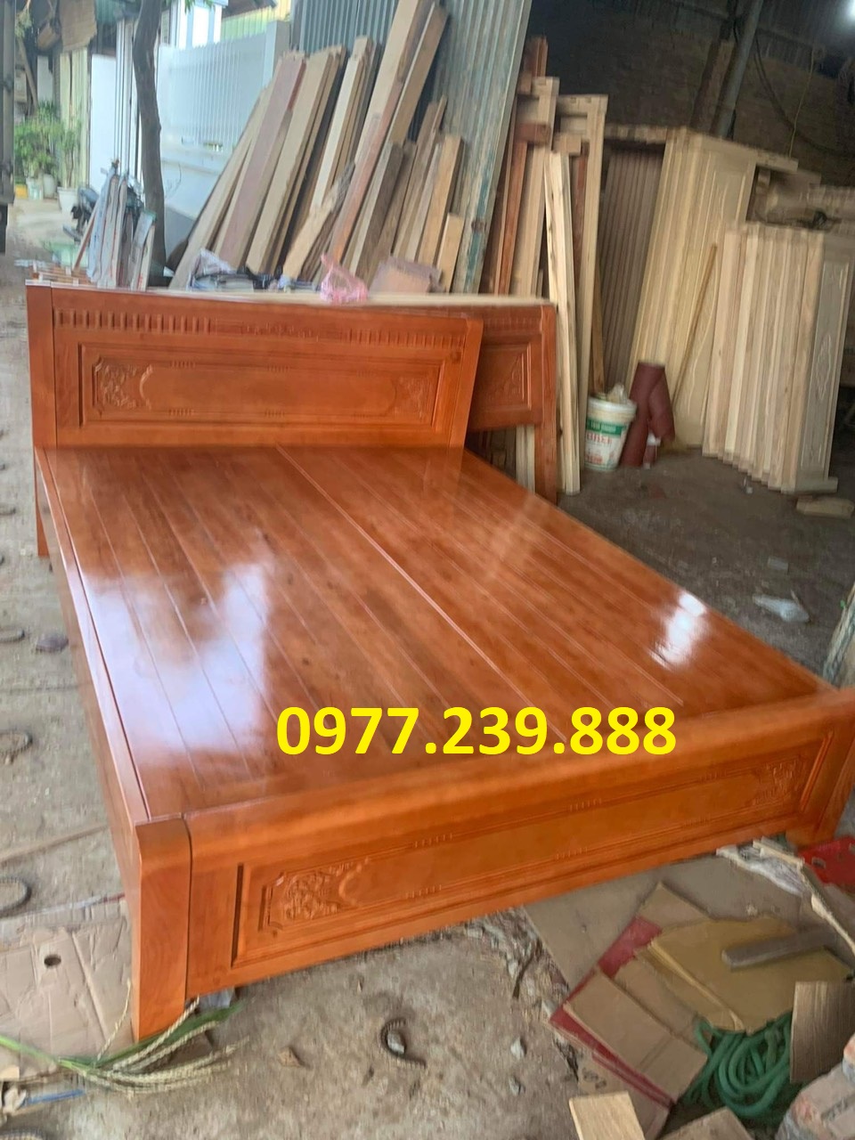 giường gỗ sồi nga 200x220cm