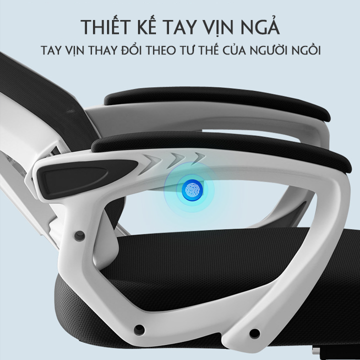 Ghế Xoay Văn Phòng Công Thái Học Ergonomic Có Ngả Lưng Gác Chân, Ghế Xoay Gaming Cao Cấp, ghế xoay văn phòng