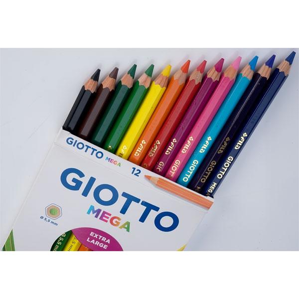 Bút chì màu nhập khẩu Italy GIOTTO Mega Hộp 12 màu 225600