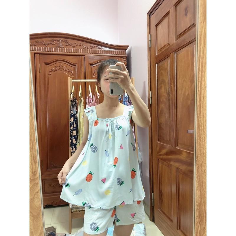 Bộ lanh bầu lửng cánh tiên siêu mát siêu mềmbộ bầu có chun chỉnh bụng to nhỏ theo từng thai kỳbộ lanh freesize 45-68kg