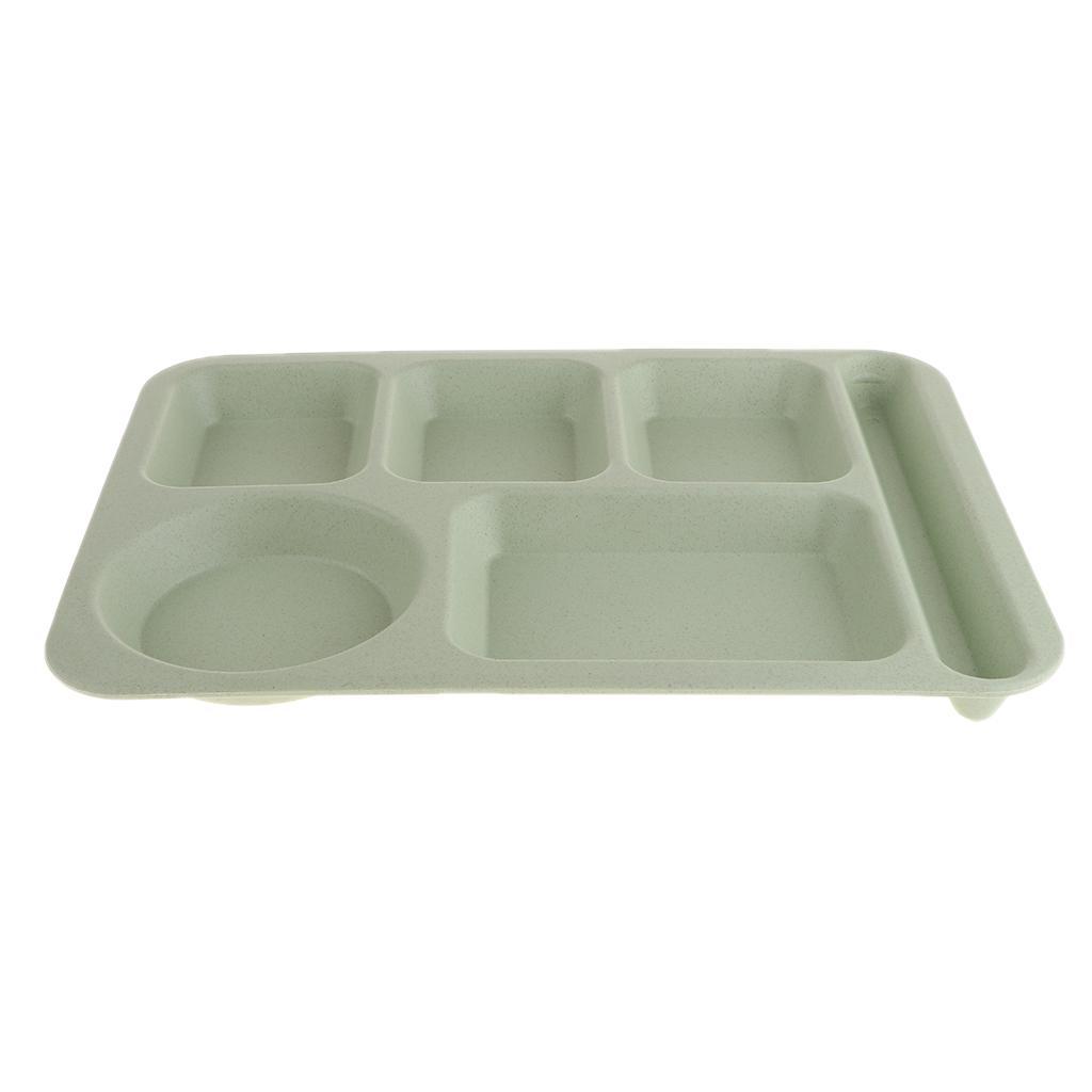 Kid Dinner Plate Food Storage Container Divided Serving Tray Tableware Green