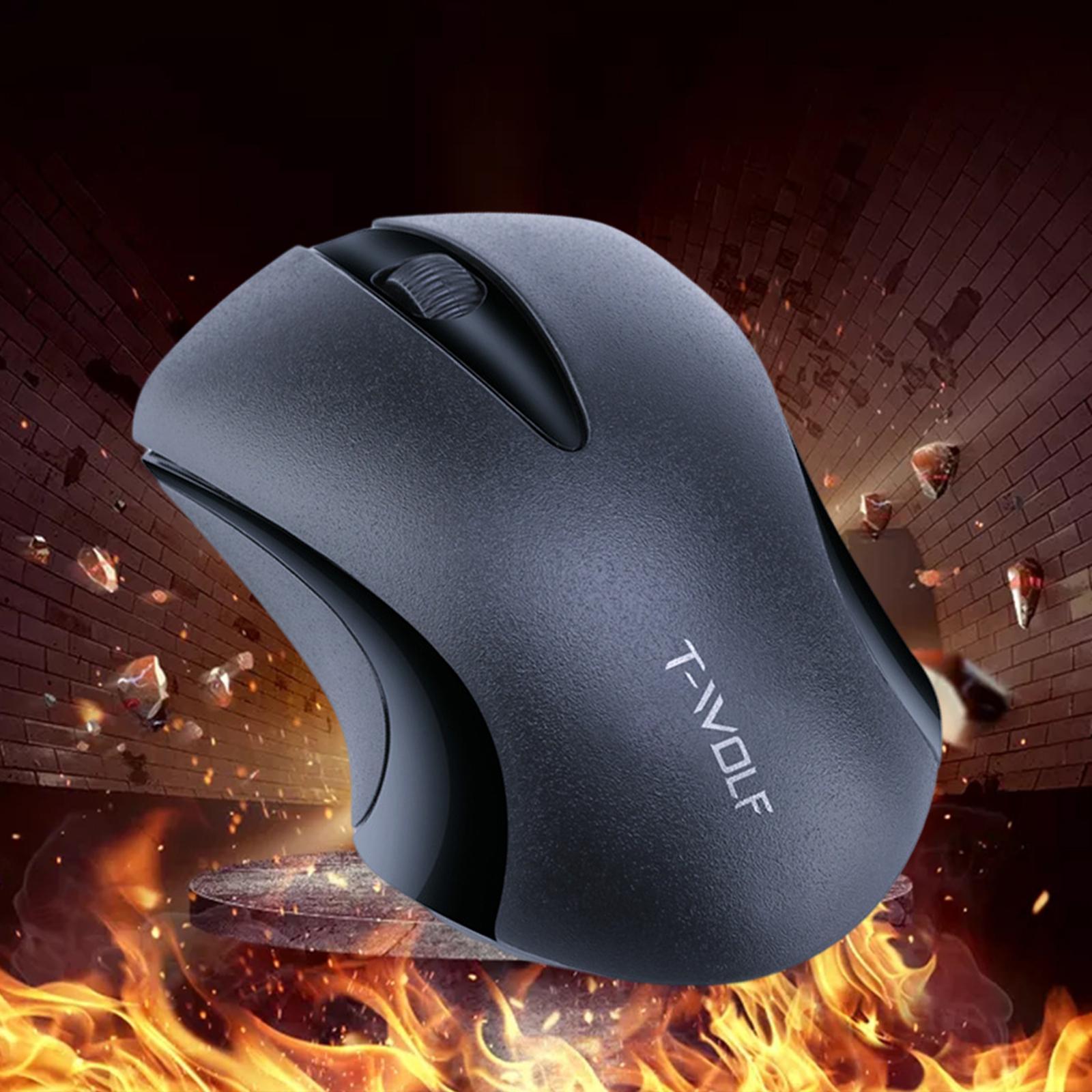 2.4G Wireless Mouse Portable 1200 DPI for Windows for Office Black