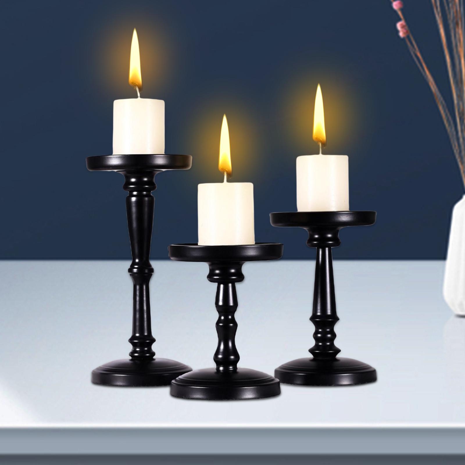 3Pcs Candle Holder Set for Living Room Centerpiece