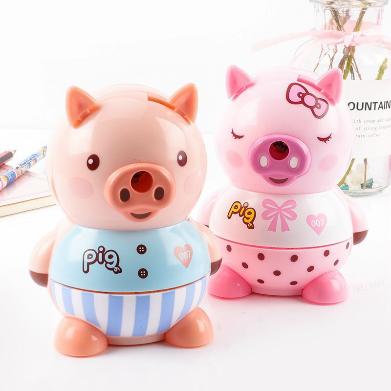 Gọt bút chì quay tay hình heo peppa