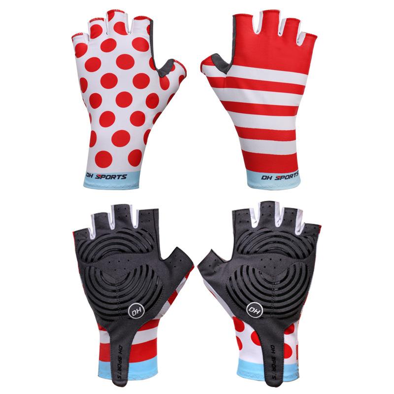 Mùa Hè Nam Nữ Găng Tay Xe Đạp Ngón Đường Xe Đạp Găng Tay Thun Băng Lụa Thoáng Khí Xe Đạp MTB Fingerless Gloves