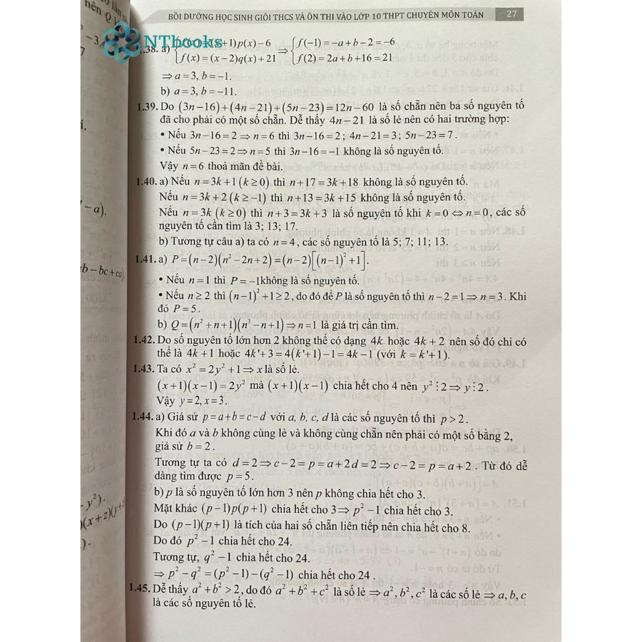 Sách Bồi Dưỡng Học Sinh Giỏi THCS Và Ôn Thi Vào Lớp 10 THPT Chuyên Môn Toán