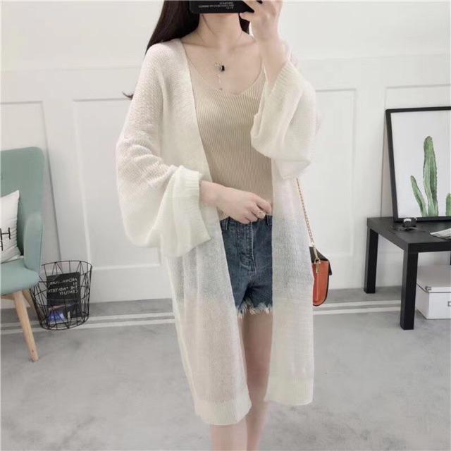 ÁO CADIGAN LEN MỎNG DÁNG DÀI