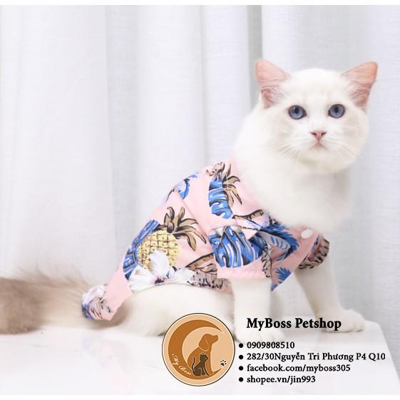 Áo sơ mi phong cách Hawaii cho chó mèo - Quần áo chó mèo thú cưng