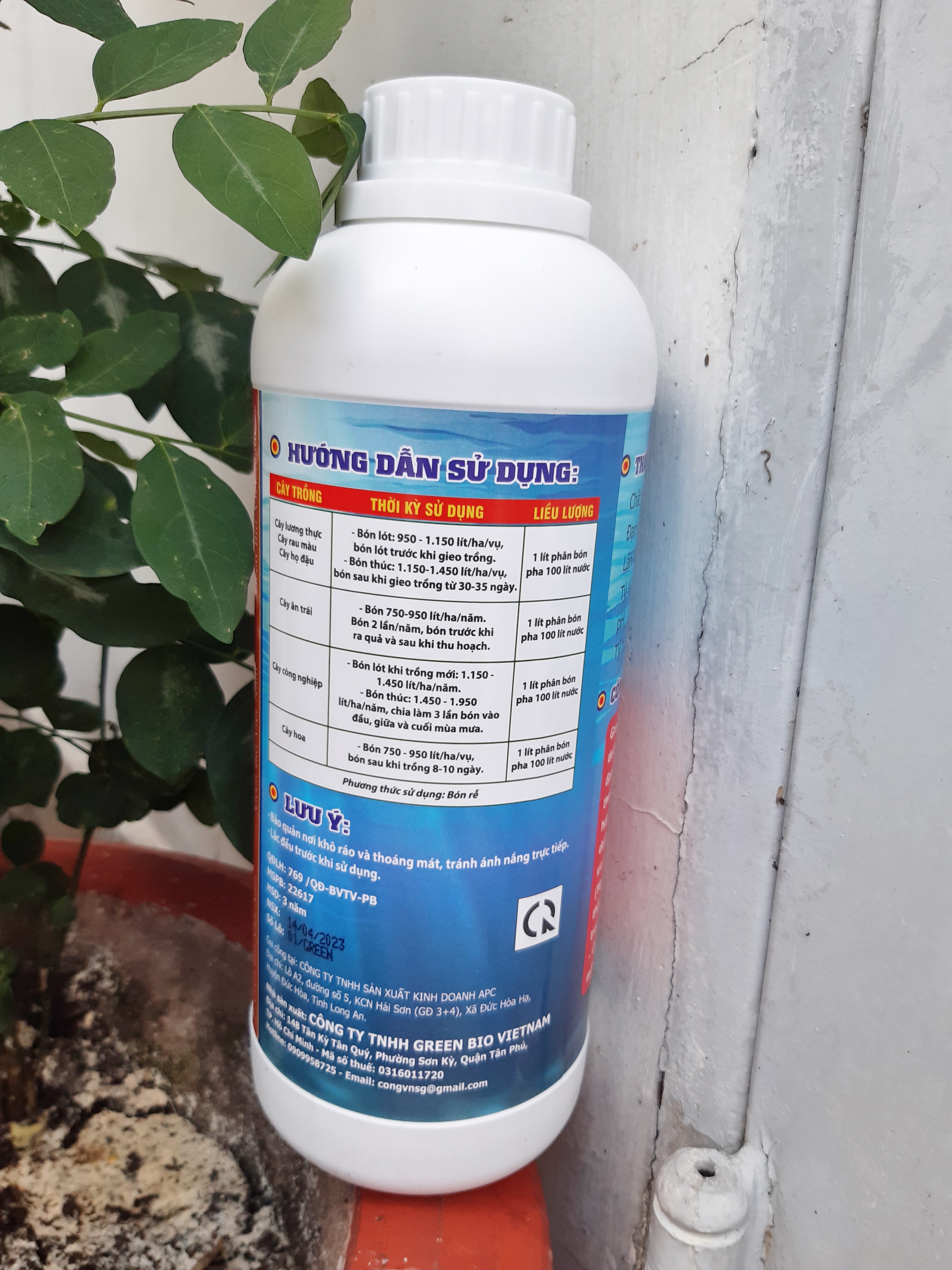 1L Phân Hữu Cơ Đạm Cá Tôm giàu Kali pha ra 400L Bón Cây Ăn Trái, Rau & Hoa Cảnh