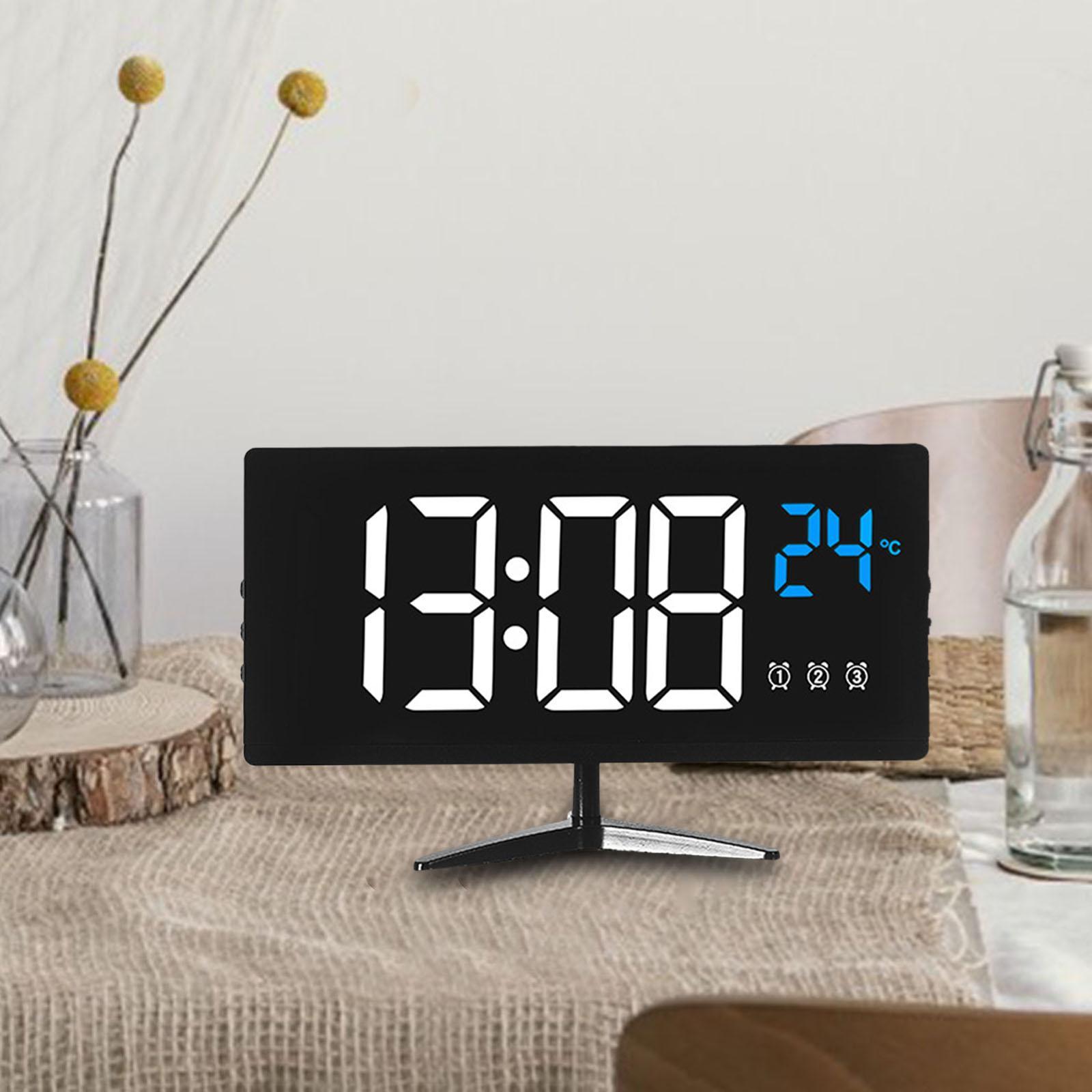 Electronic Table Digital Alarm Clock with Temperature Display Multi Function