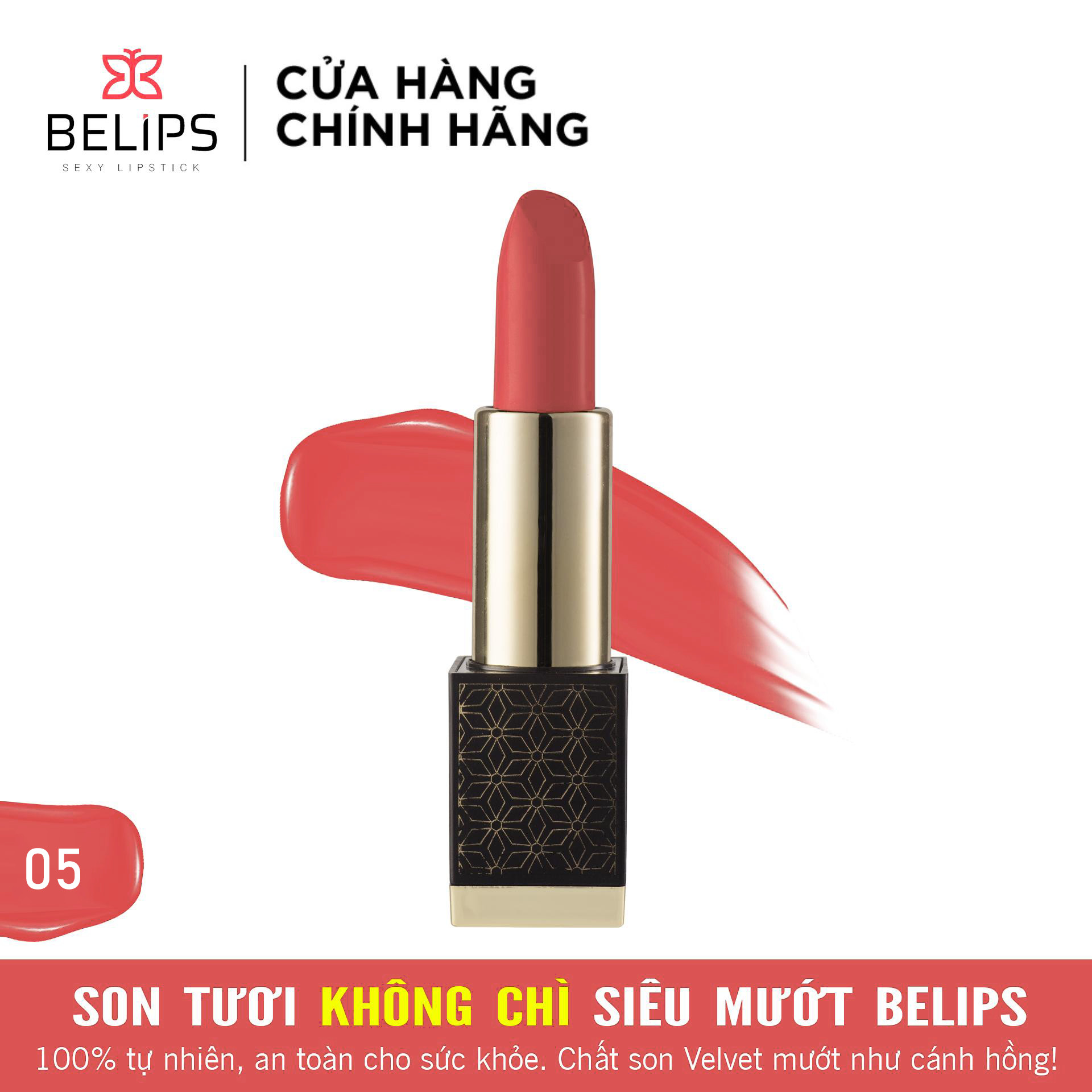 Son Môi Belips Sexy Lipstick Son môi quyến rũ lên màu tự nhiên