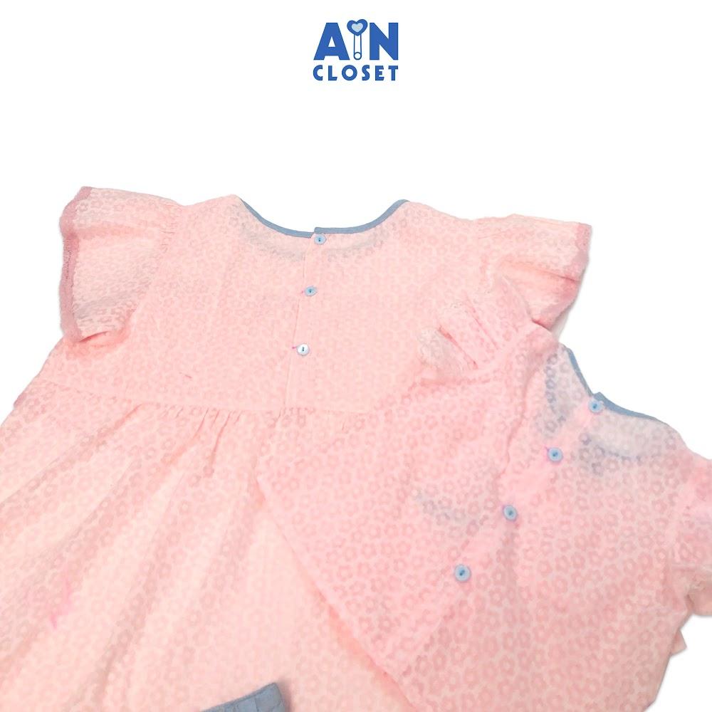 Bộ quần áo ngắn cho mẹ Hoa Cẩm cù hồng cotton - AICDME6YVPRG - AIN Closet