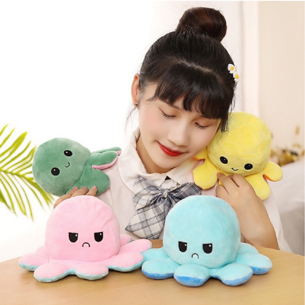 Gấu bông bạch tuộc cảm xúc biến hình xinh xắn - Vàng - Cam