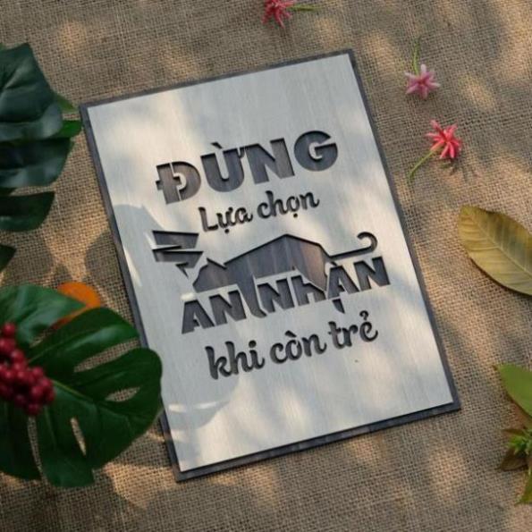 Tranh tạo động lực Decor bằng gỗ cắt khắc laser
