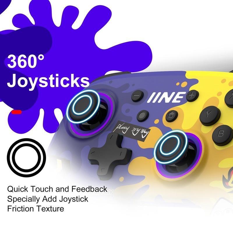 Iine Splatoon Điều Khiển Không Dây Độc Quyền Hỗ Trợ NFC Amiibo Tương Thích Nintendo Switch / Switch lite / Switch OLED
