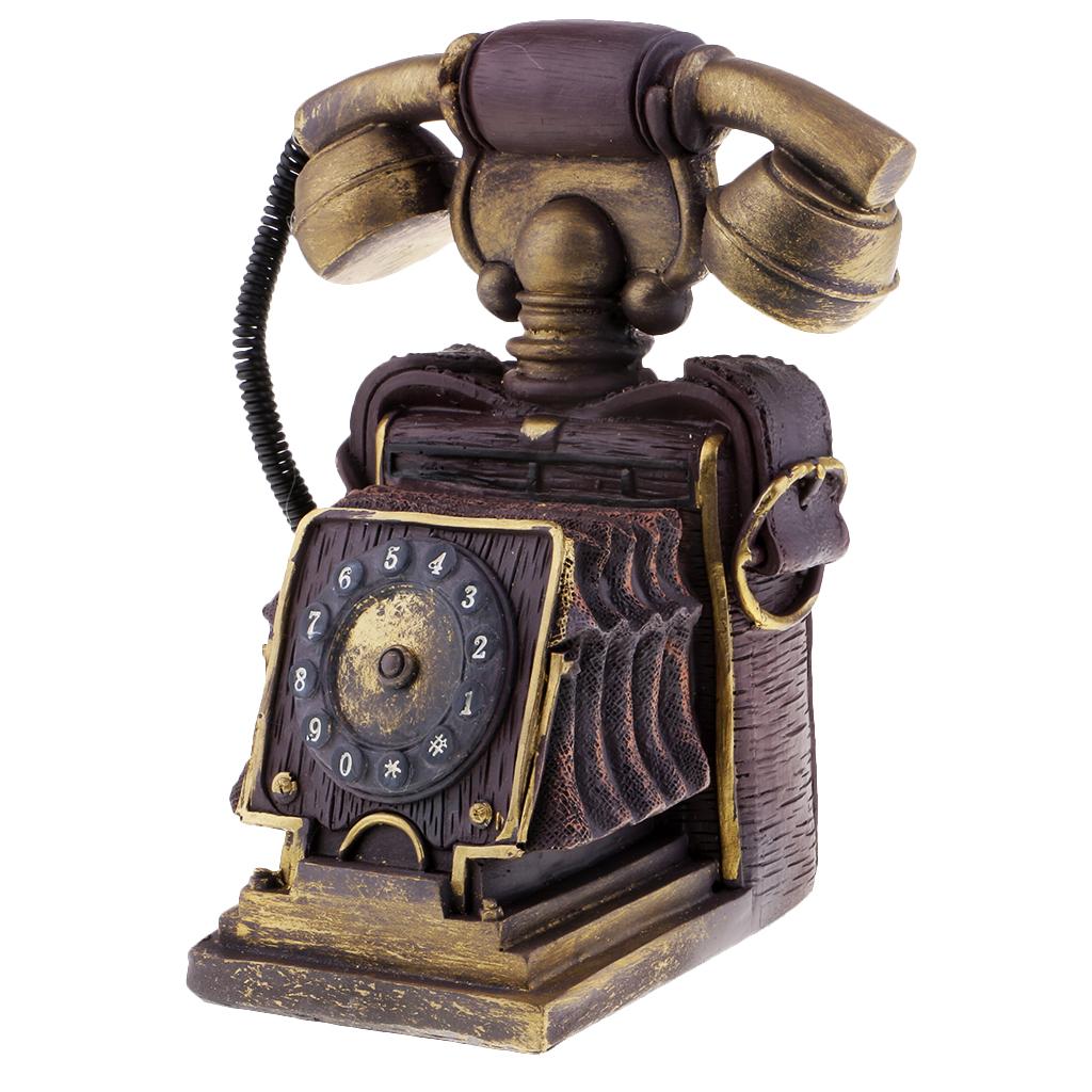 Điện Thoại Cổ Vintage Quay Dây điện Thoại Retro Trang Trí Nhà