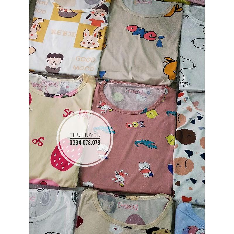 - ĐỒ BỘ NGỦ CỘC TAY QUẦN DÀI HỌA TIẾT XINH XẮN ( Quảng Châu)