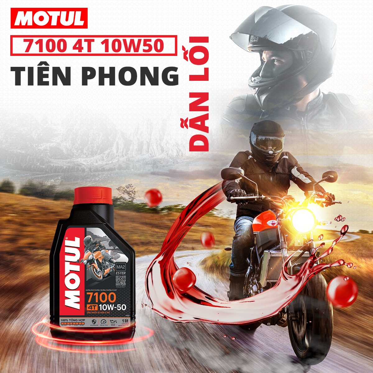 Dầu nhớt xe máy MOTUL 7100 4T 10W50 1L