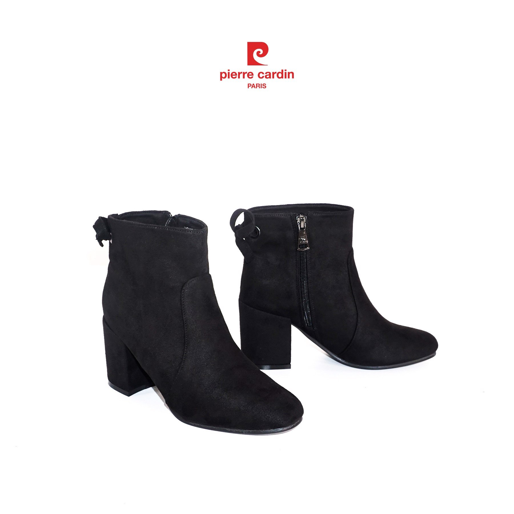 Giày boots nữ Pierre Cardin, chất liệu da cao cấp, cổ ngắn, gót cao 5cm, phù hợp mọi trang phục PCWFWS 208