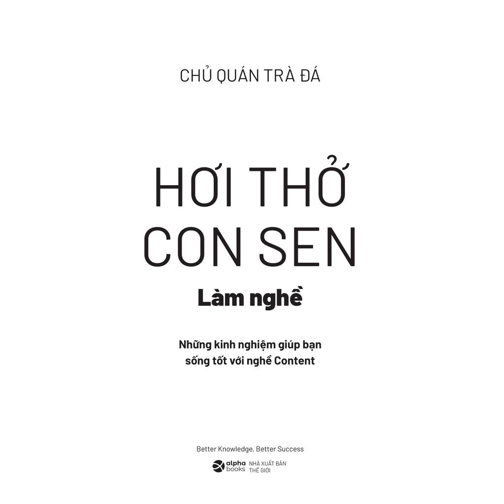 Hơi thở con Sen: Học nghề - Làm nghề - Alphabooks - BẢN QUYỀN