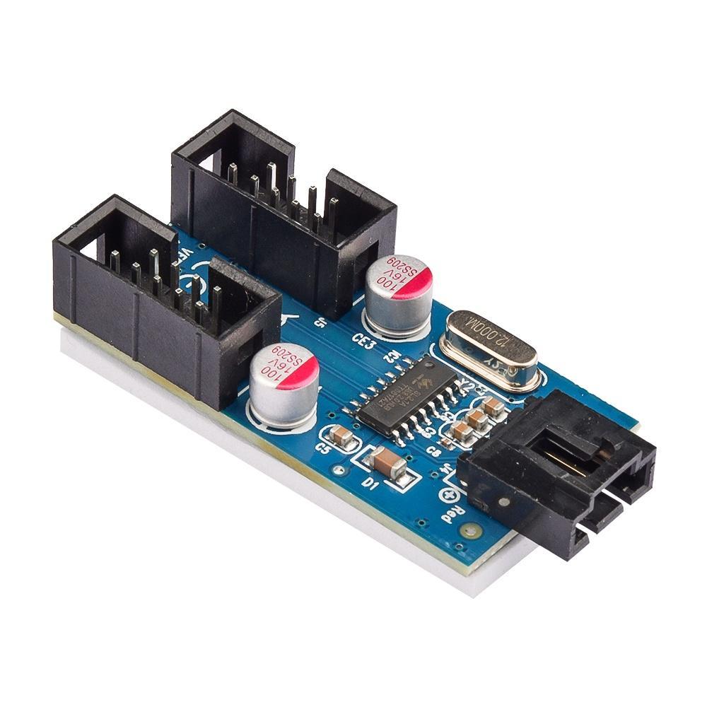 Bo mạch mở rộng PCBFUN chuyển đổi bo mạch chủ 1 sang 2 cổng Usb 2.0 9 pin sang hai cổng 9 chân