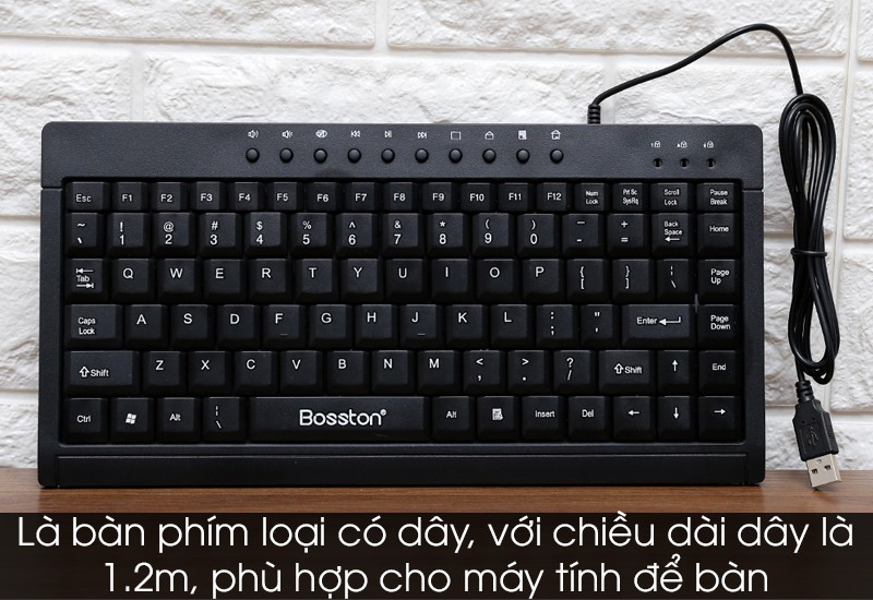 COMBO Phím Mini Bosston K1000 Tặng Chuột Không Dây - HÀNG CHÍNH HÃNG