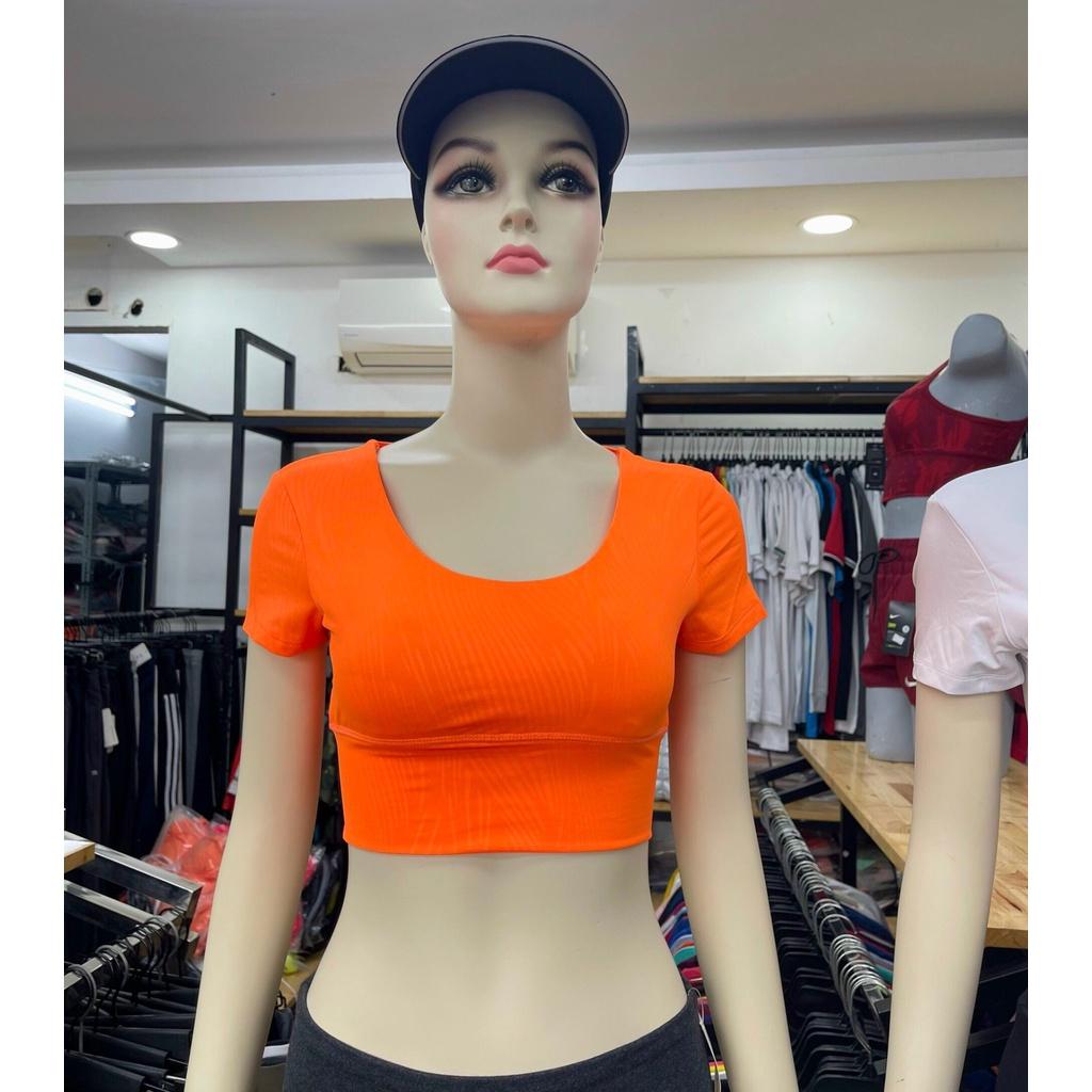 Áo CroptopTập Gym, Yoga Đan Lưng Tay Ngắn CH091