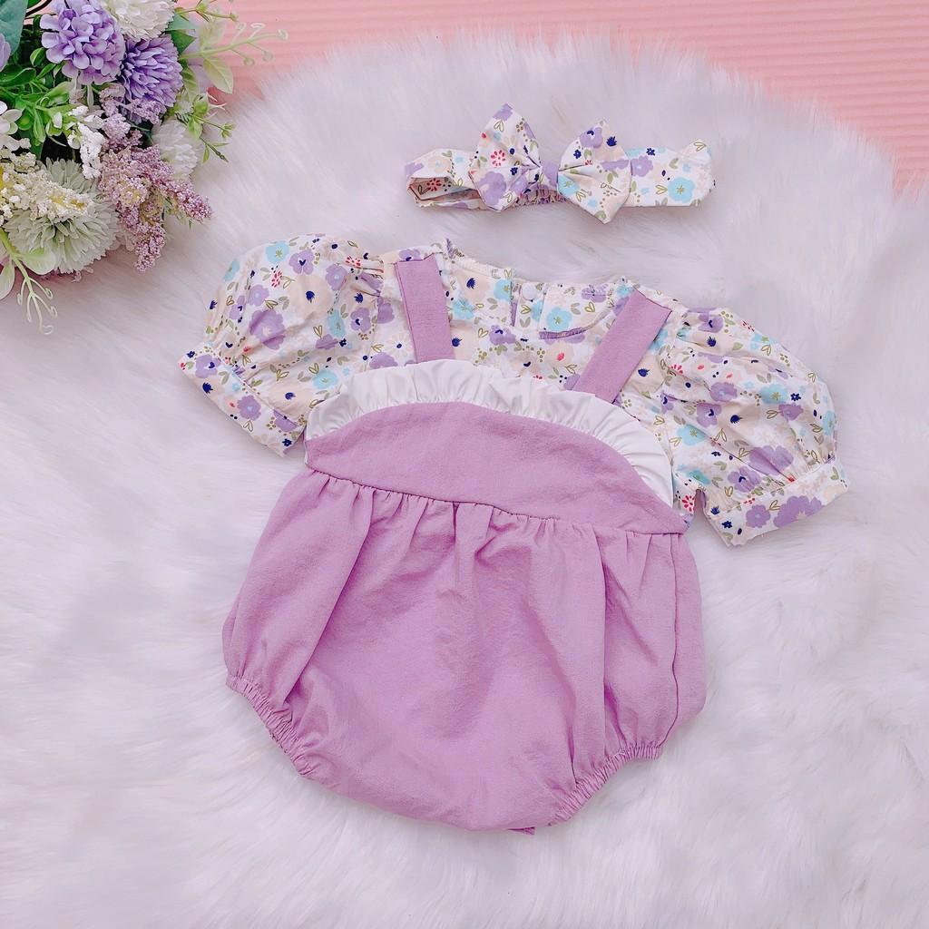 body bé gái Bodysuit cho bé gái 5-13kg hàng thiết kế. Set body cho bé chất mát,vải mịn (Mẫu V31)