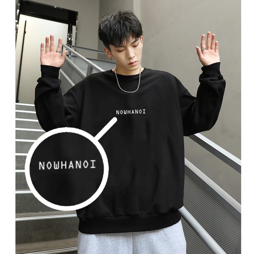 Áo Sweater nam nữ , hoodie nam nữ form rộng Unisex Now Hà Nội tinh tế, áo khoác da cá đen trắng - GW Shop