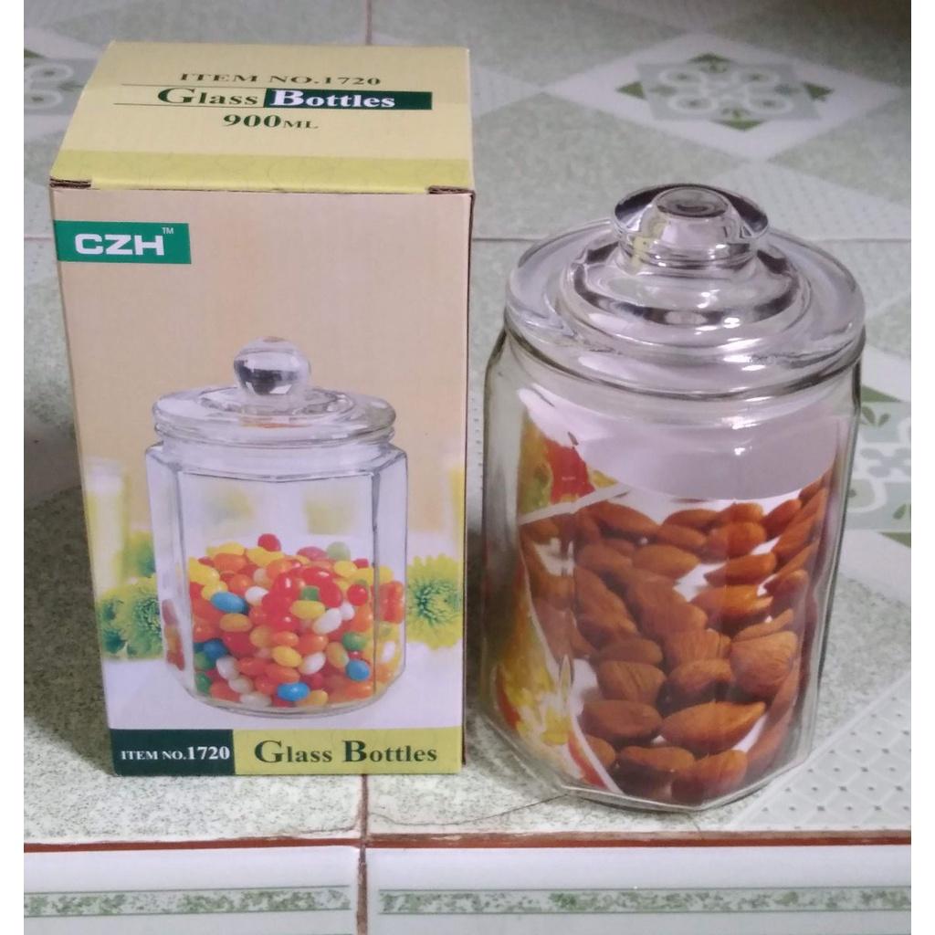 HŨ THỦY TINH LỤC GIÁC ĐỰNG THỰC PHẨM 900ML