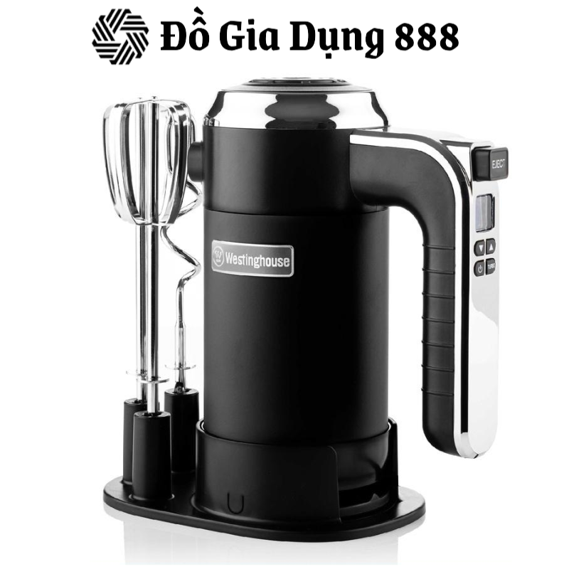 Máy Đánh Trứng, Trộn Bột Cầm Tay Westinghouse, Máy Tạo Bọt Cafe, Công Suất 350W, 6 Tốc Độ, Màn Hình Led, Nhập Mỹ