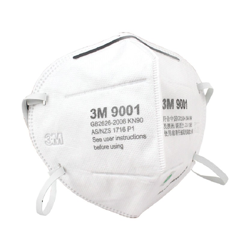 Hộp 50 chiếc khẩu trang 3M 9001 N90 lọc bụi mịn, kháng khuẩn tối ưu