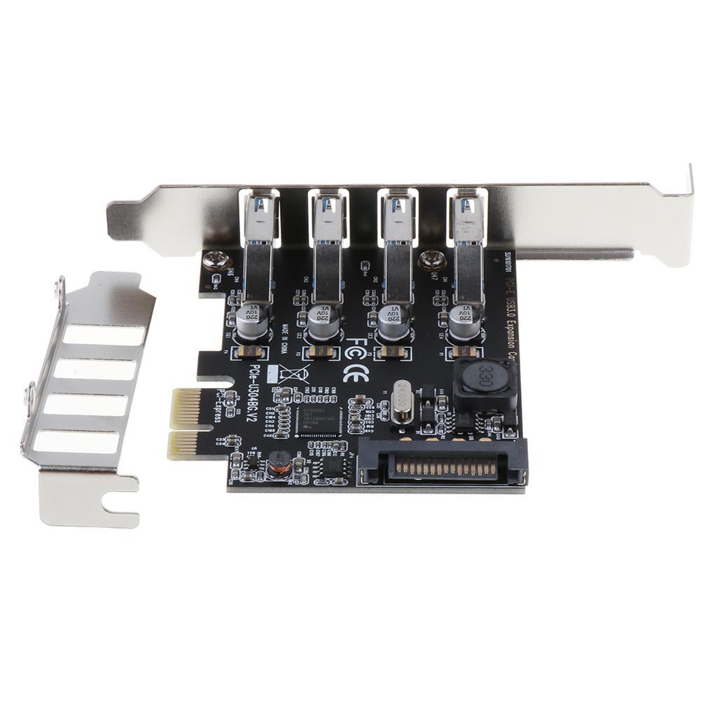 4 Port PCI-E to USB 3.0 HUB   Expansion Card 5Gbps for Desktop