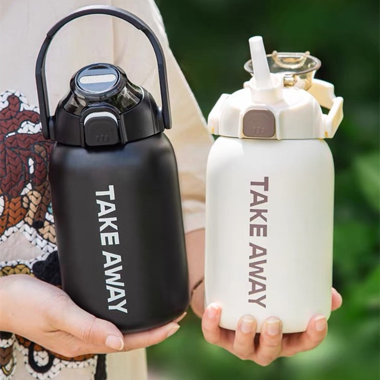 Bình giữ nhiệt TAKE AWAY thể tích 850ML có ống hút,quai xách, giữ nóng lạnh lên đến 12H