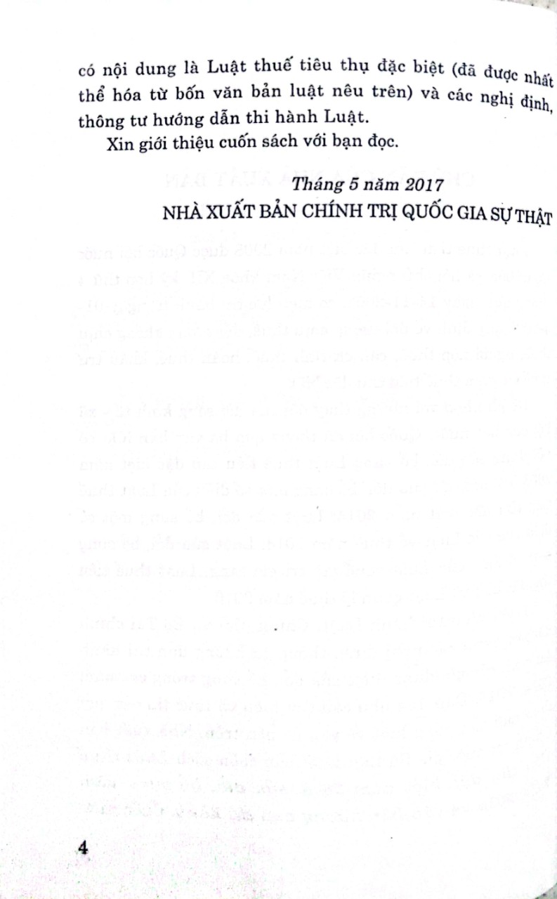 Luật Thuế tiêu thụ đặc biệt năm 2008, sửa đổi, bổ sung năm 2014, 2018 và văn bản hướng dẫn thi hành