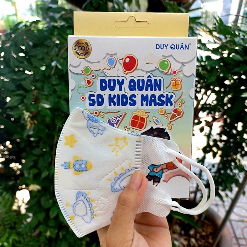 Khẩu trang trẻ em 5D Duy Quân Kid dễ thương, hình ngẫu nhiên