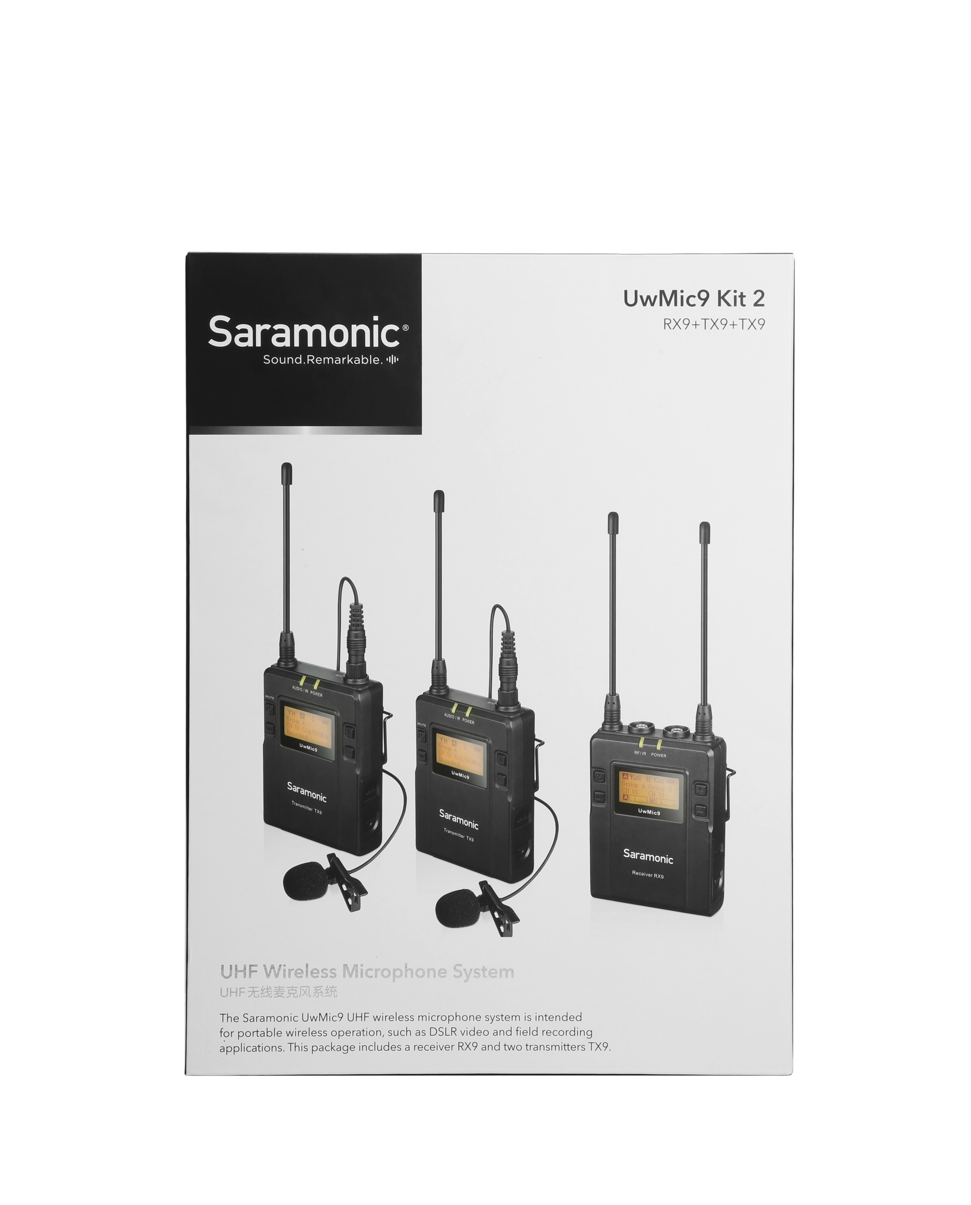 Bộ Micro Thu Âm Không Dây Saramonic UWMIC9 KIT2 - Quay Phim / Livestream / Vlog - Hàng Chính Hãng