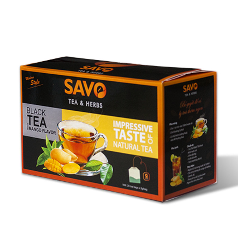 Trà SAVO Xoài (Mango Tea) - Hộp 25 Túi x 2g