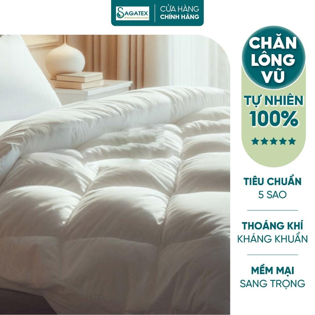 Chăn Lông Vũ Tự Nhiên SAGATEX Sang Trọng Mềm Mịn Cho Da Tiêu Chuẩn 5 Sao