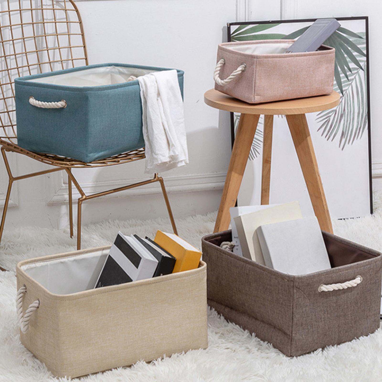 2X Fabric Storage Basket Collapsible Waterproof Toy Organizer Large Storage Bin