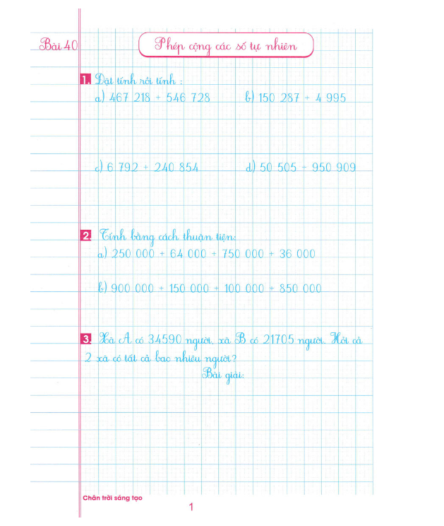 Sách - Luyện Tập Toán 4 Quyển 2 - Trình Bày Trên Giấy Ô Li