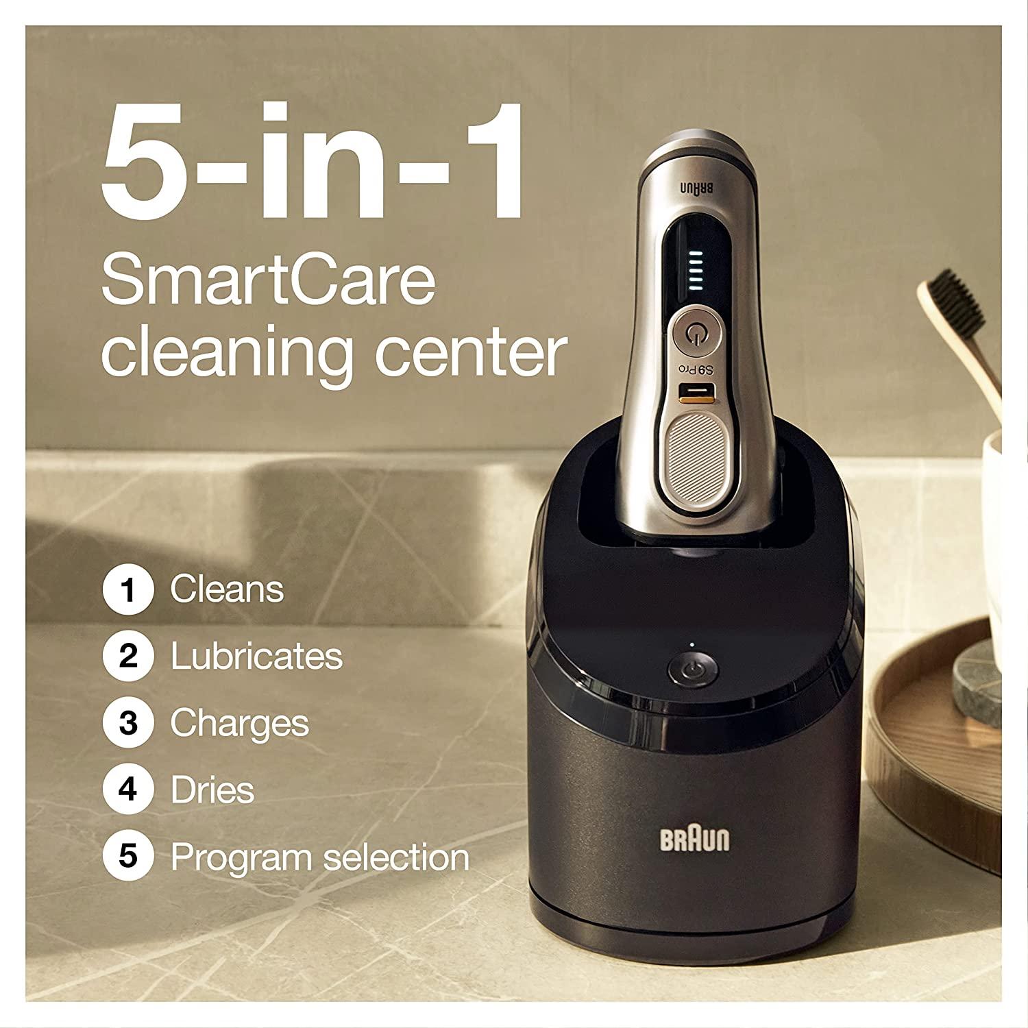 Máy Cạo Râu Nam Braun SERIES 9 9390CC, Braun Shaver, Sạc Nhanh, Vệ Sinh An Toàn Dưới Nước, Model 2023, Nhập Đức