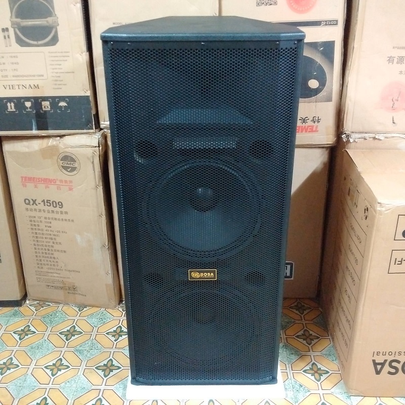 Loa kéo di động Bosa PA-215 2 bass đôi - Hàng Nhập Khẩu