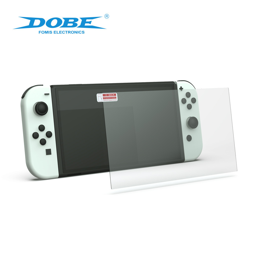 Miếng Dán Kính Cường Lực Dobe cho Nintendo Switch OLED (Bộ 2 Miếng) - Hàng Nhập Khẩu
