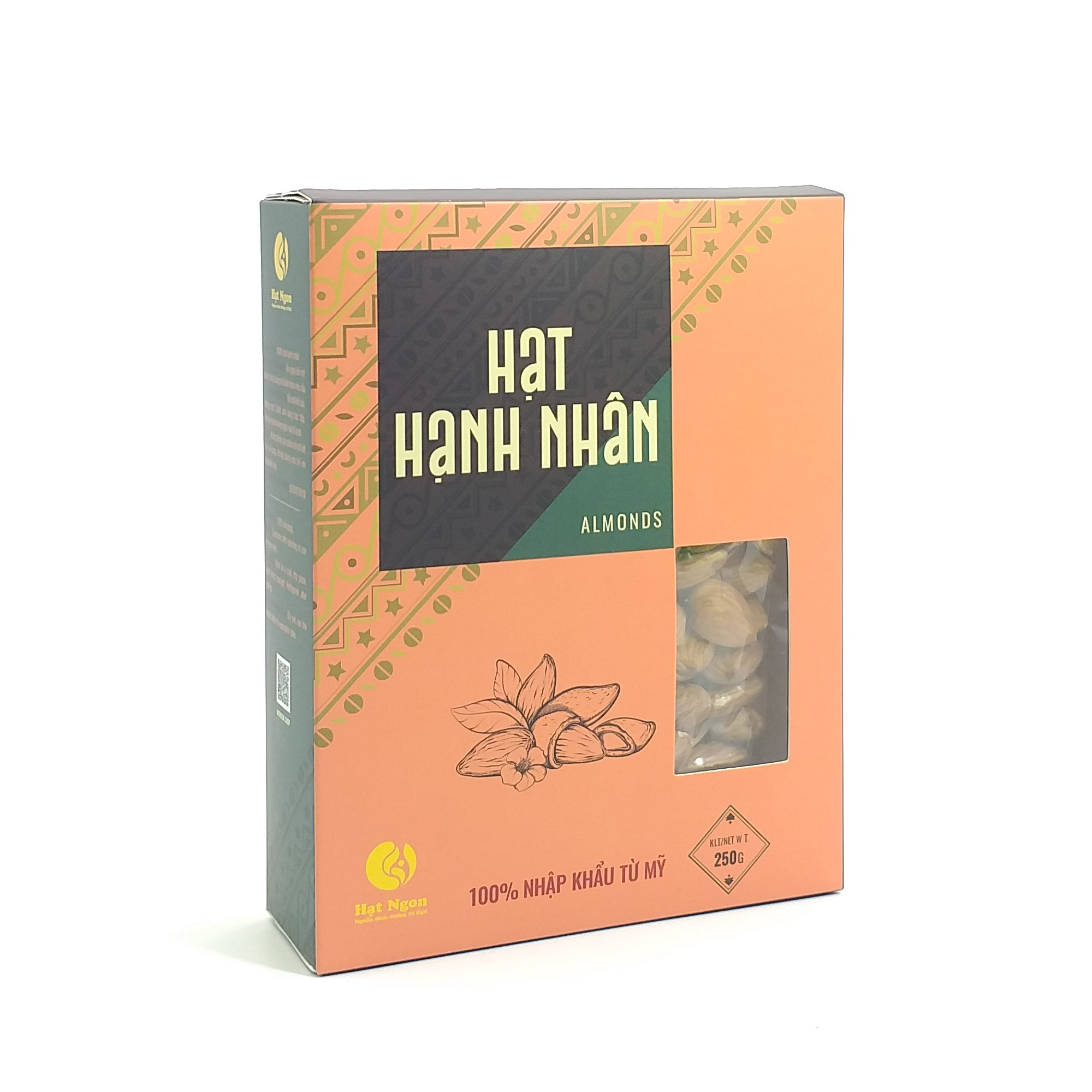 HẠT HẠNH NHÂN MỸ RANG NGUYÊN VỊ - HỘP 250G