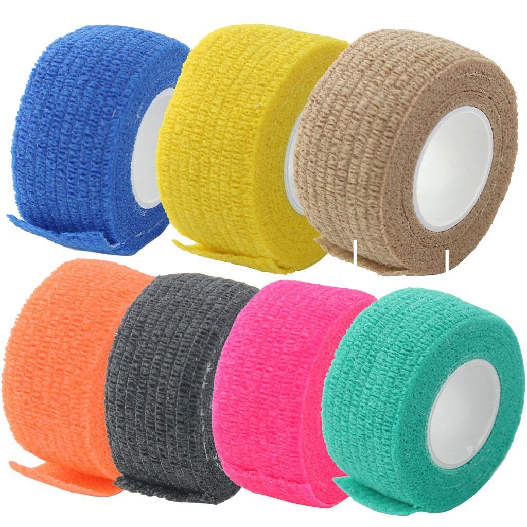 2-5pack 2.5cm First Aid  Ankle Care Self-Adhesive Bandage Gauze Tape Yellow