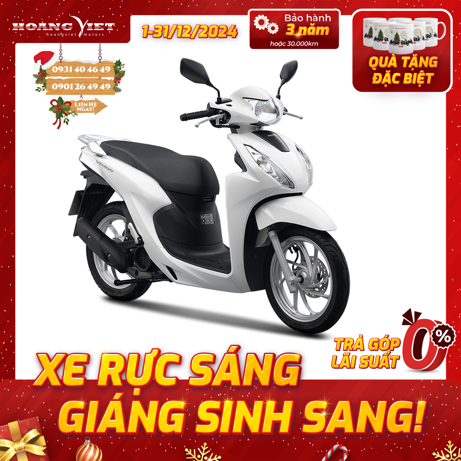 Xe Máy Honda Vision 2025 - Phiên Bản Tiêu Chuẩn