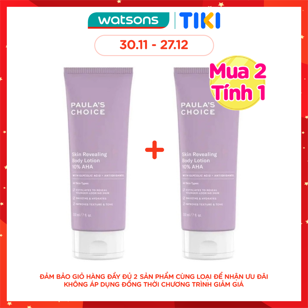 Kem Dưỡng Thể Paula's Choice Skin Revealing Body Lotion 10% AHA Tẩy Tế Bào Dịu Nhẹ 210ml